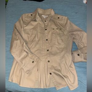 Banana Republic khaki shacket/shirt 💛